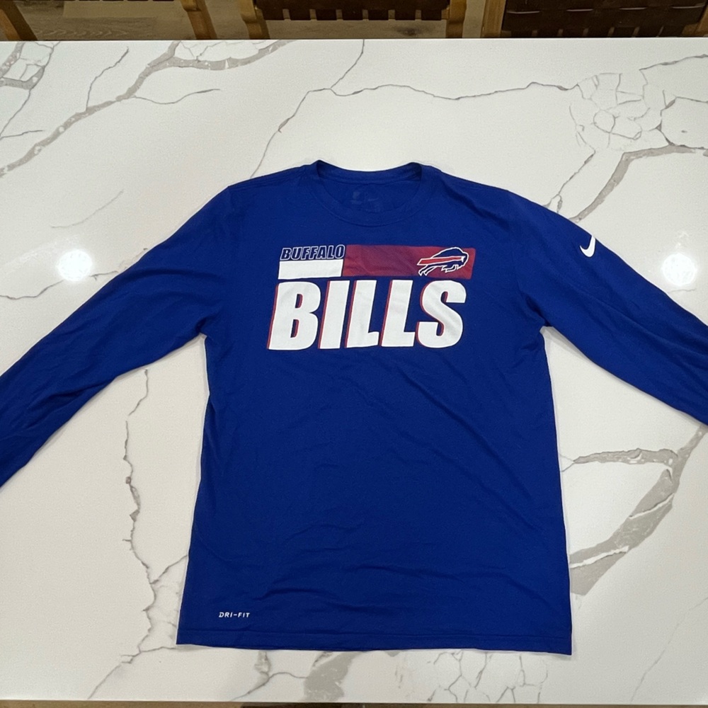 Nike Dri-Fit Buffalo Bills Long Sleeve On Field Shirt Blue Size M